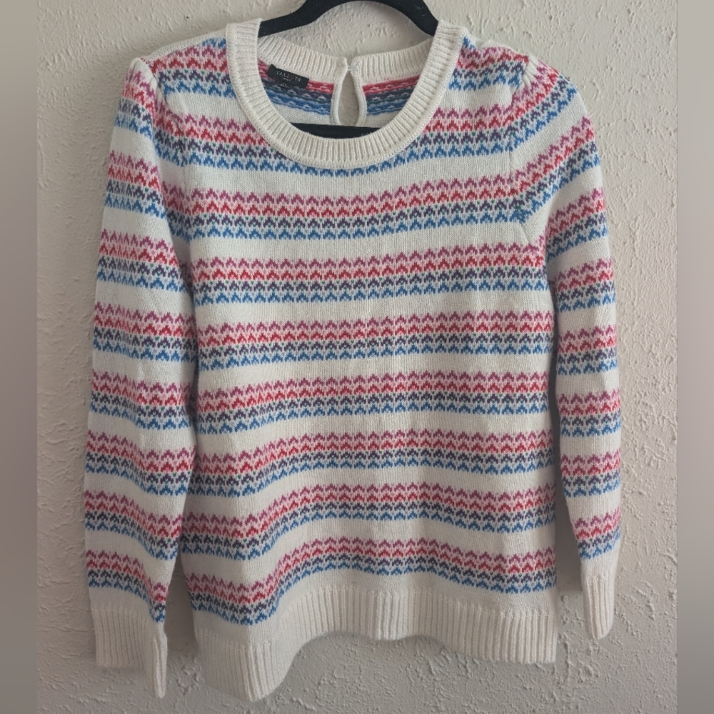 Talbot's Petite Multicolored Pattern Sweater - image 1